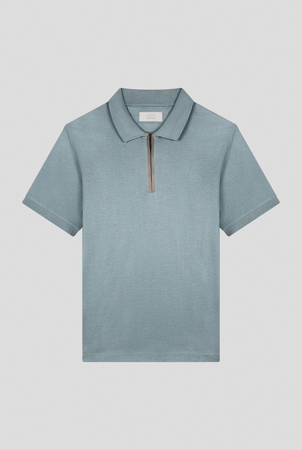 Polo in mercerized cotton with suede details - Pal Zileri shop online