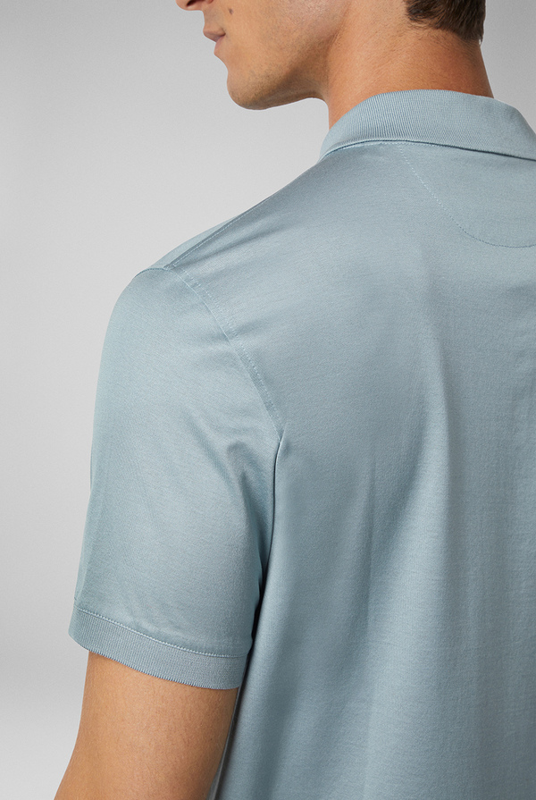 Polo in mercerized cotton with suede details - Pal Zileri shop online