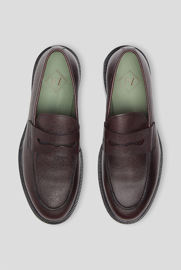 College hammered leather loafers - Pal Zileri shop online