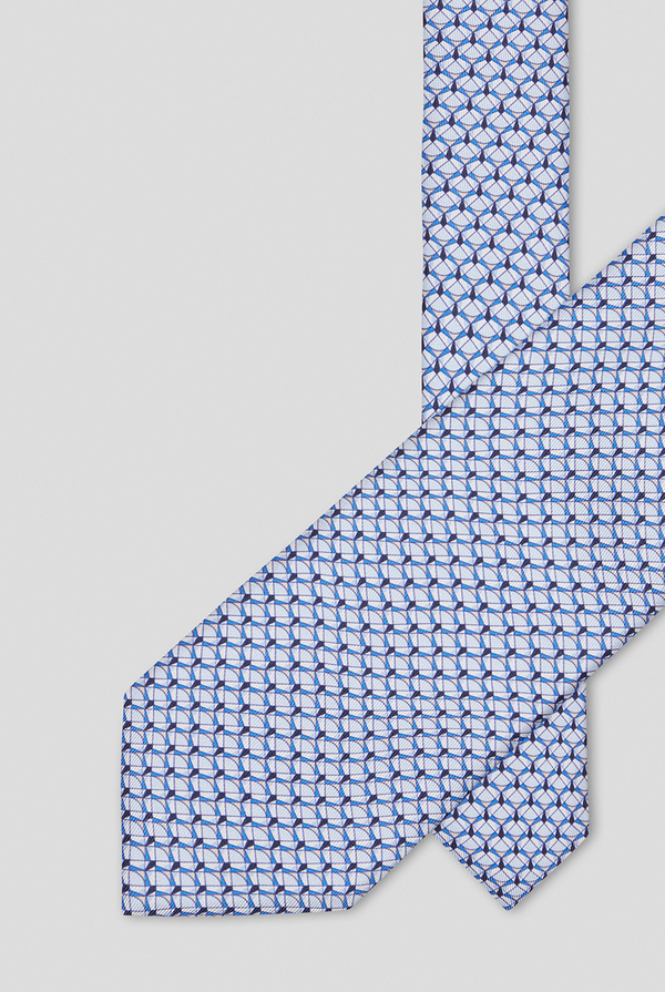 Geometric printed silk tie - Pal Zileri shop online