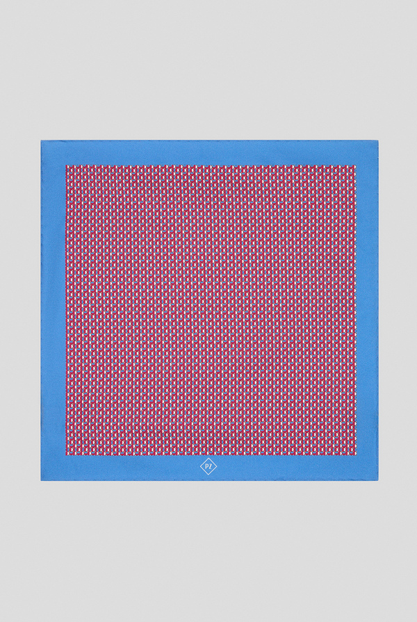 Silk pocket square with geometric motif - Pal Zileri shop online