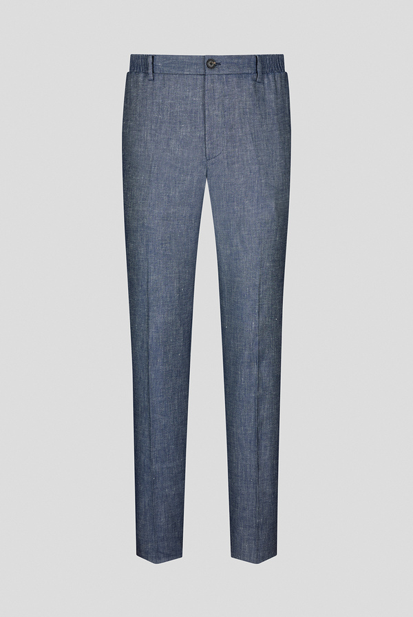 Trousers in linen and stretch cotton - Pal Zileri shop online