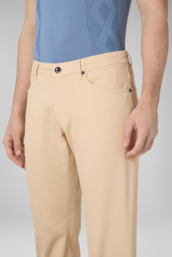 5 pocket trousers in stretch cotton garment dyed - Pal Zileri shop online