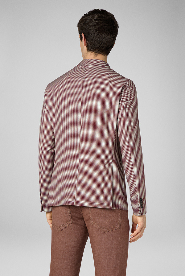 Effortless jacket in jersey with pied de poule motif - Pal Zileri shop online