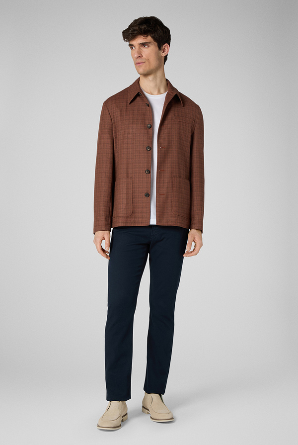 Shirt jacket with micro check motif - Pal Zileri shop online