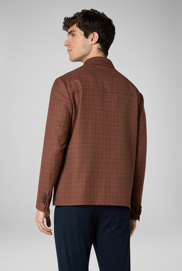 Shirt jacket with micro check motif - Pal Zileri shop online