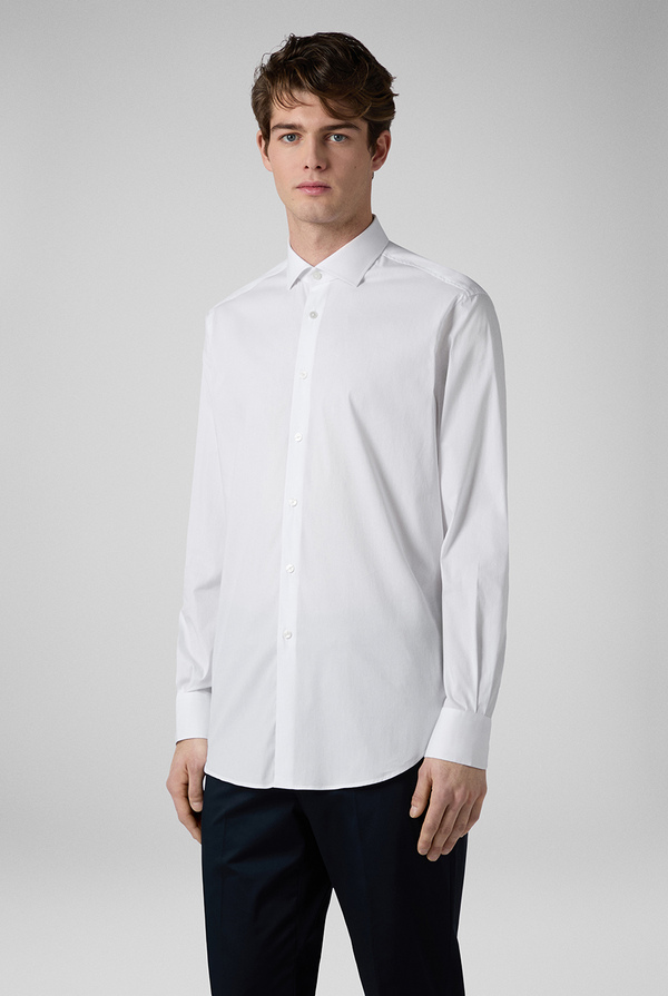 Active shirt with neck Torino in white - Pal Zileri shop online