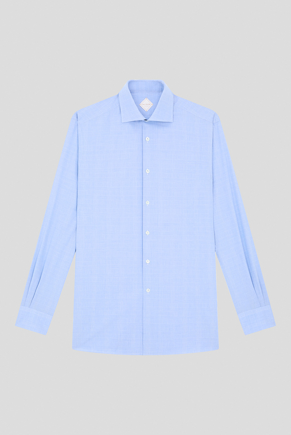 Prince of Wales shirt in light blue - Pal Zileri shop online