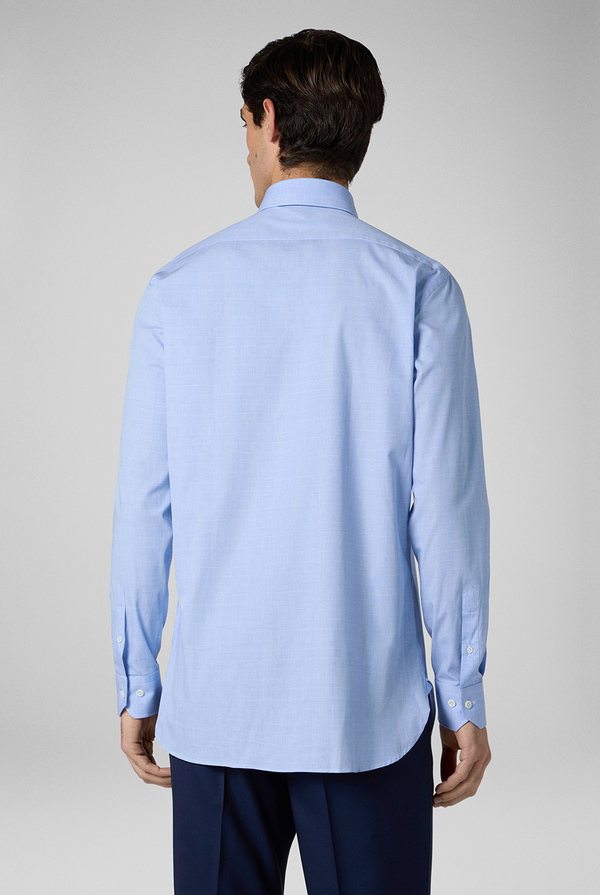 Prince of Wales shirt in light blue - Pal Zileri shop online