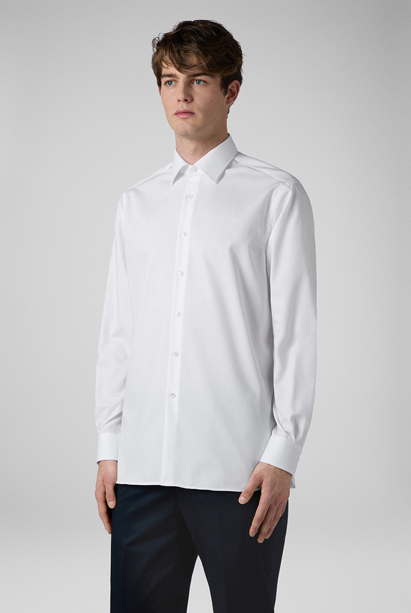 Shirt in cotton with neck Milano in light blue - Pal Zileri shop online