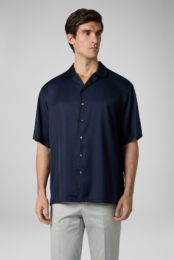 Blue navy bowling shirt - Pal Zileri shop online