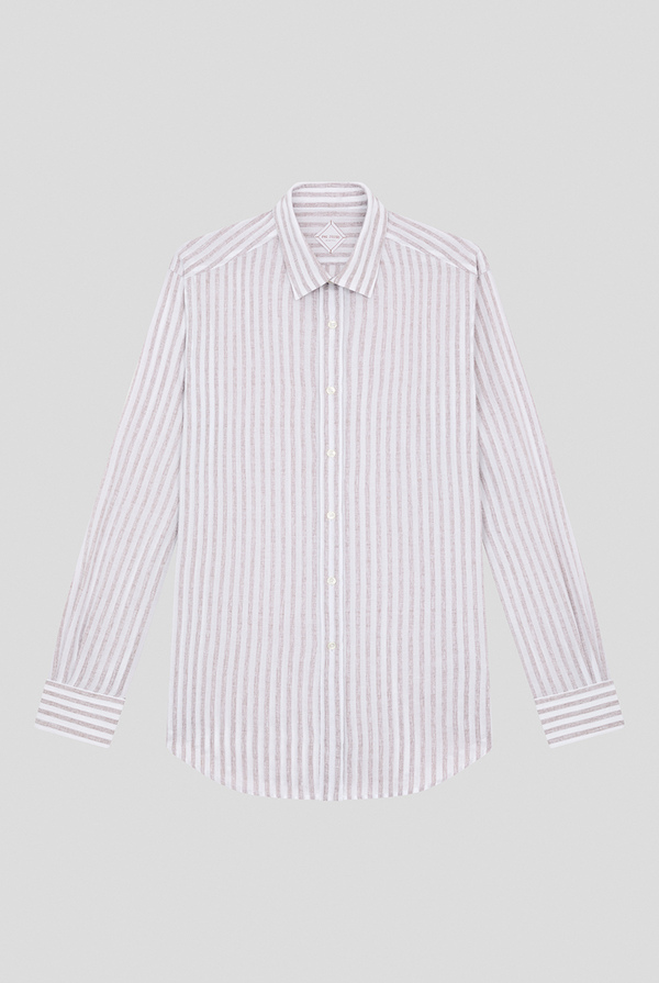 White and lightblue pinstripe shirt - Pal Zileri shop online