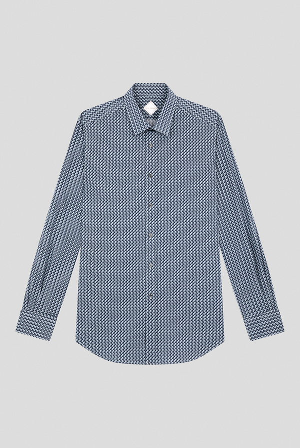 Printed shirt in cotton in blue - Pal Zileri shop online