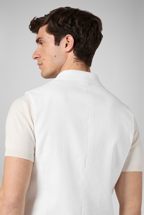 Double breasted white vest with macro buttons - Pal Zileri shop online