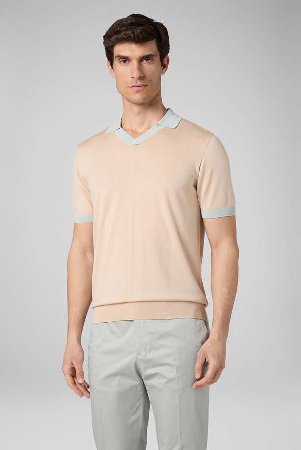 V neck polo with short sleeves - Pal Zileri shop online