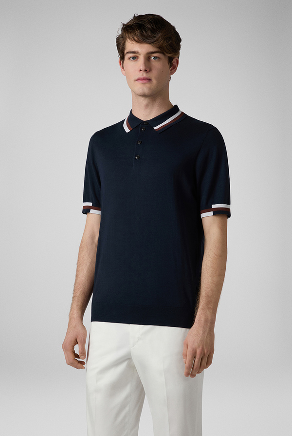 Knitted polo with details in contrast - Pal Zileri shop online