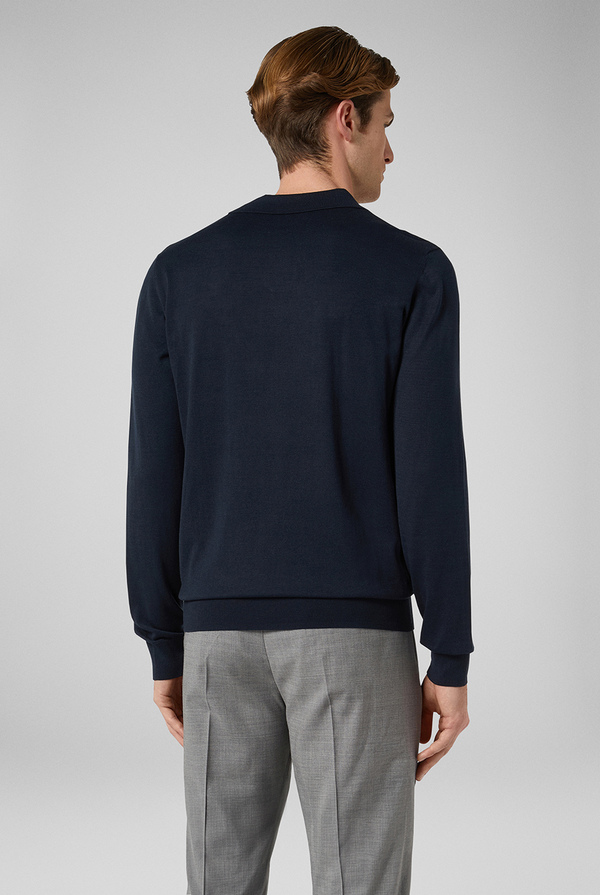 Knitted polo with long sleeves - Pal Zileri shop online