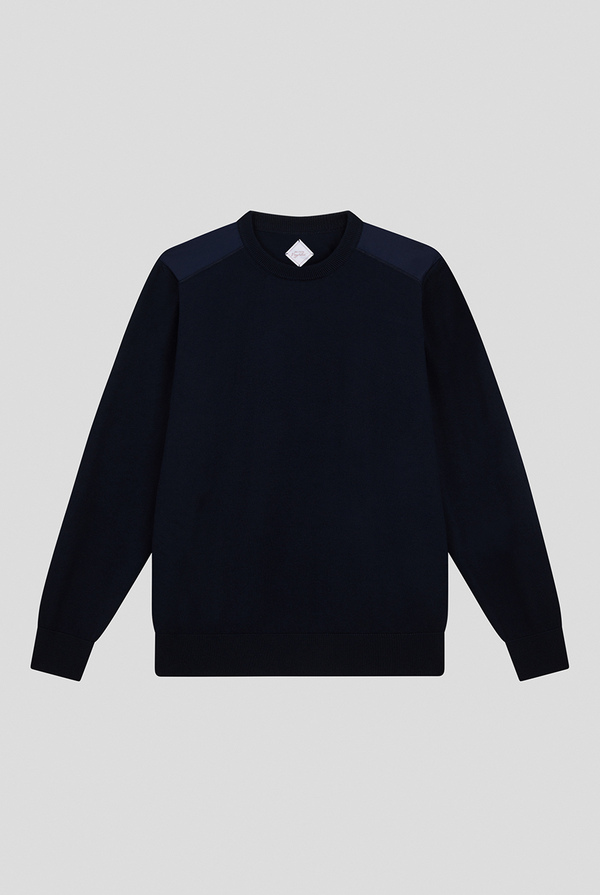 Girocollo in lana con dettagli in nylon - Pal Zileri shop online