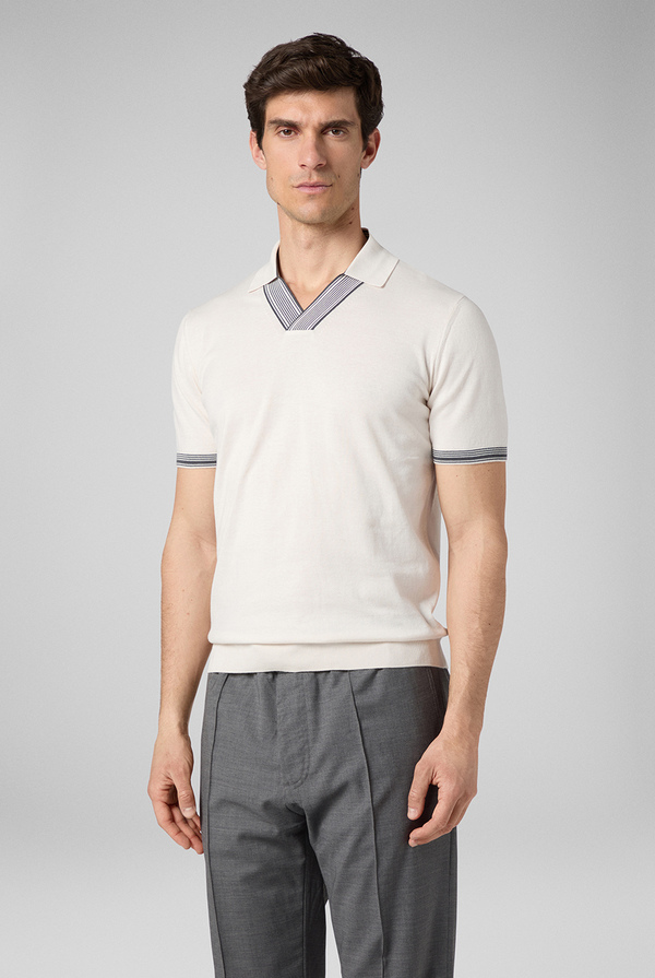 Knitted polo with plot details - Pal Zileri shop online