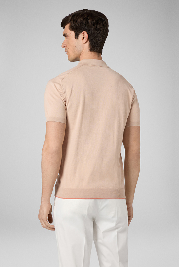Knitted polo with placed stitches - Pal Zileri shop online