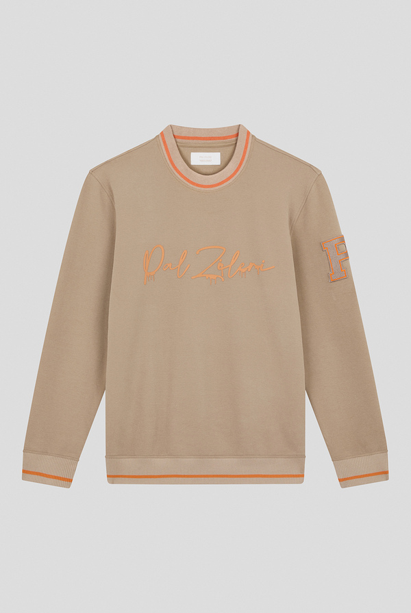 Sweatshirt in stretch cotton with logo - Pal Zileri shop online