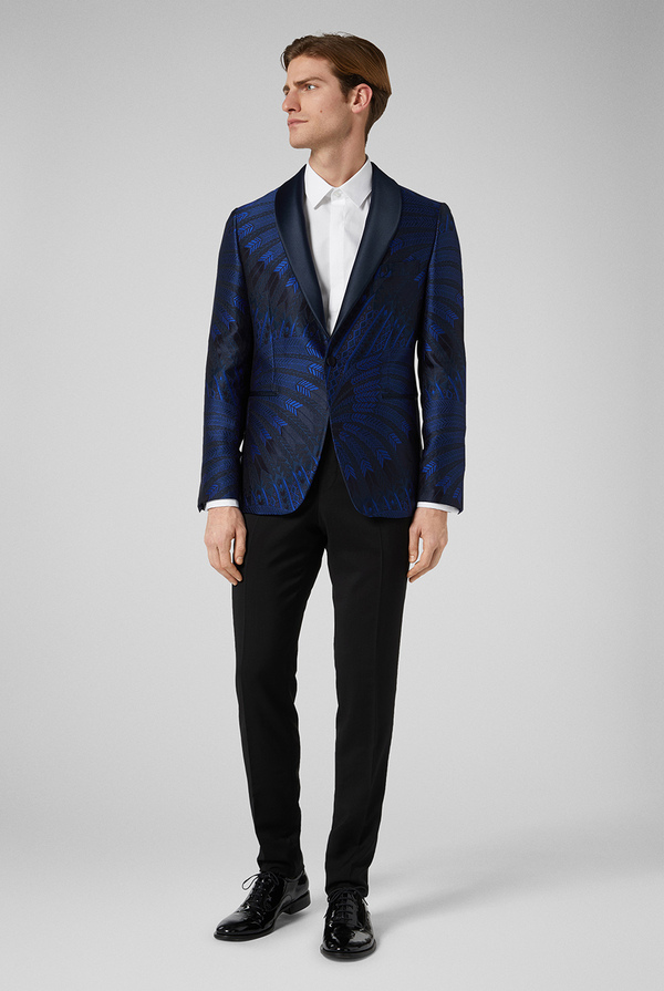 Tuxedo jacket with jacquard motif - Pal Zileri shop online