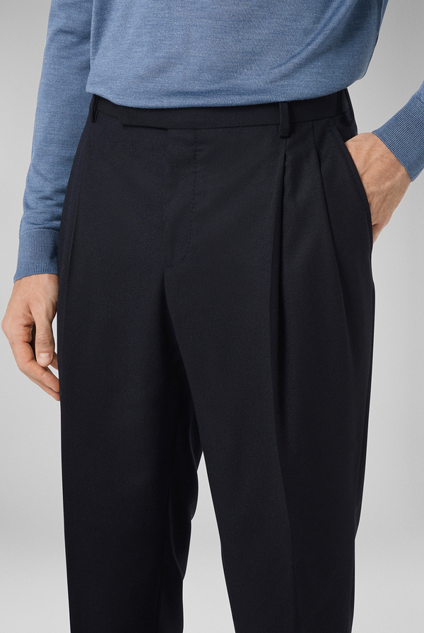 Double pleat trousers in stretch wool - Pal Zileri shop online