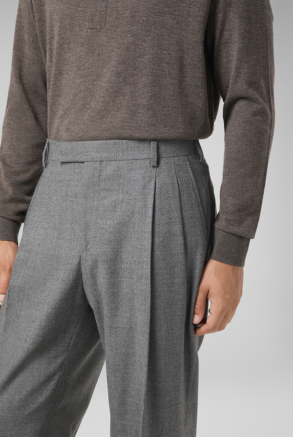 Double pleat trousers in stretch wool - Pal Zileri shop online