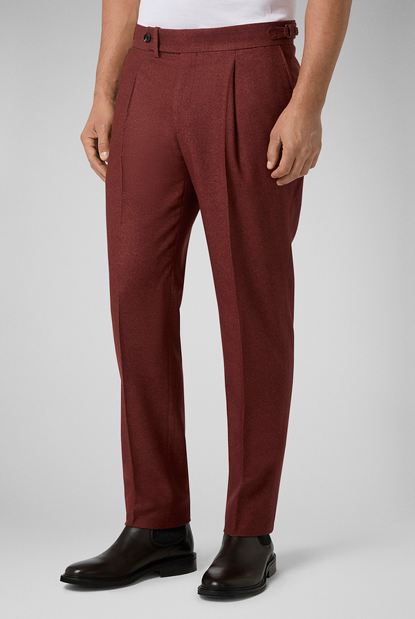 Pantaloni in seta e lana stretch con cinturini regolabili - Pal Zileri shop online