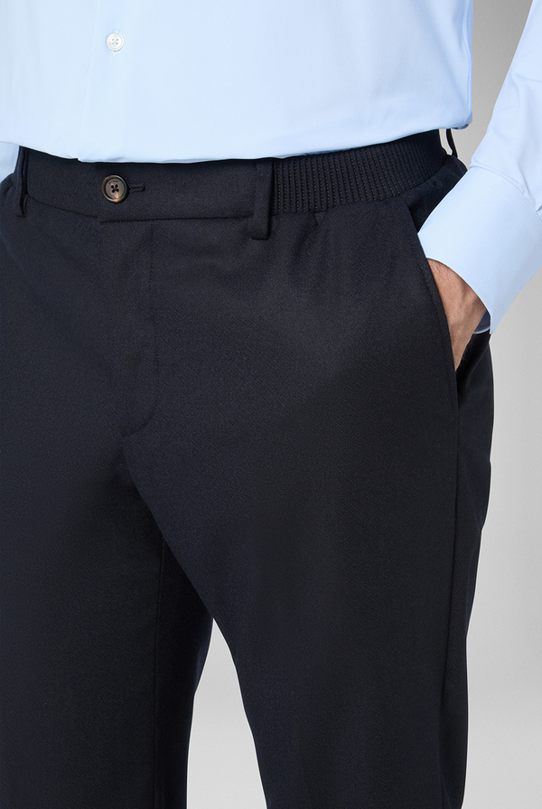 Trousers in stretch wool with side elastic band - Pal Zileri shop online