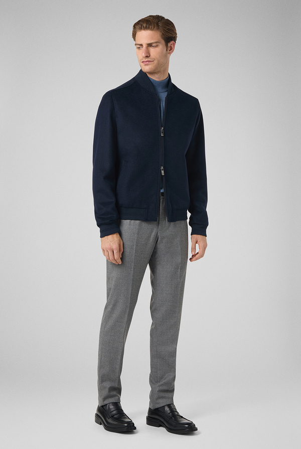 Trousers in stretch wool with side elastic band - Pal Zileri shop online