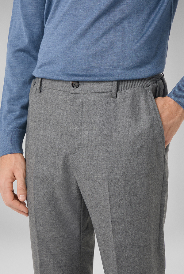 Trousers in stretch wool with side elastic band - Pal Zileri shop online