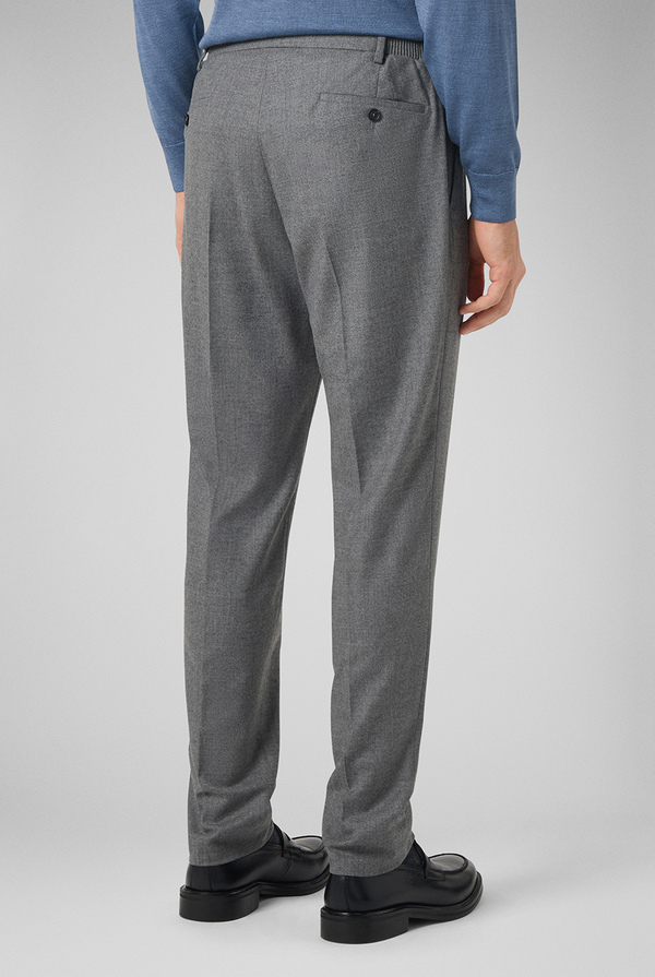 Trousers in stretch wool with side elastic band - Pal Zileri shop online