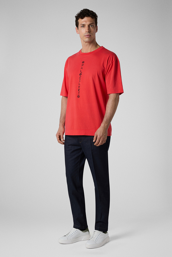 Embroidered five pocket denim - Pal Zileri shop online