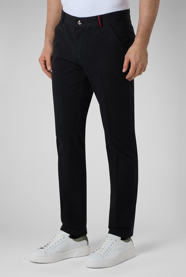 Embroidered black chino - Pal Zileri shop online