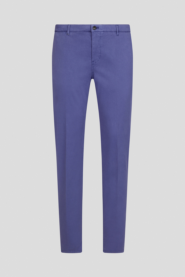 Pantaloni chino tinti in capo in cotone e tencel stretch - Pal Zileri shop online