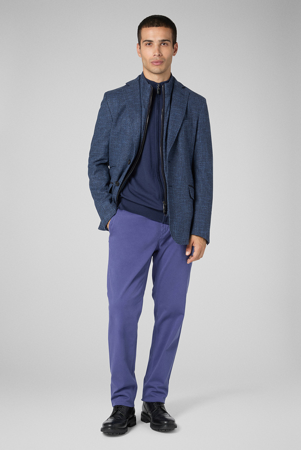 Pantaloni chino tinti in capo in cotone e tencel stretch - Pal Zileri shop online