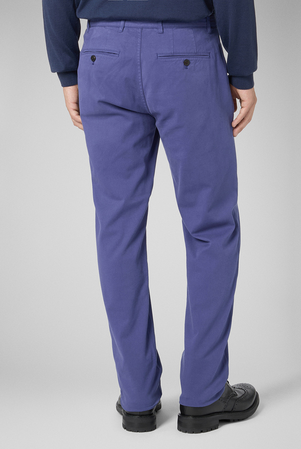 Pantaloni chino tinti in capo in cotone e tencel stretch - Pal Zileri shop online