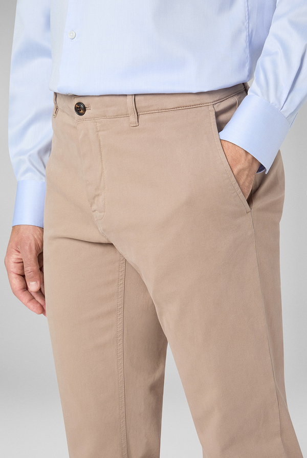 Pantaloni chino tinti in capo in cotone e tencel stretch - Pal Zileri shop online