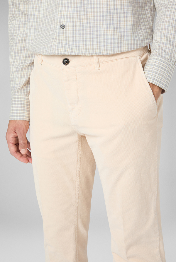 Pantaloni chino tinti in capo in cotone corduroy - Pal Zileri shop online