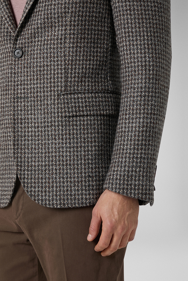 Giacca Brera in lana e alpaca stretch effetto maglia - Pal Zileri shop online