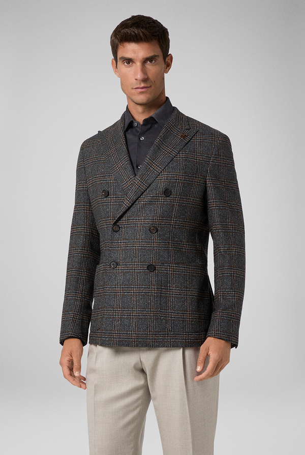 Giacca Brera doppio petto in pura lana con motivo Principe di Galles - Pal Zileri shop online