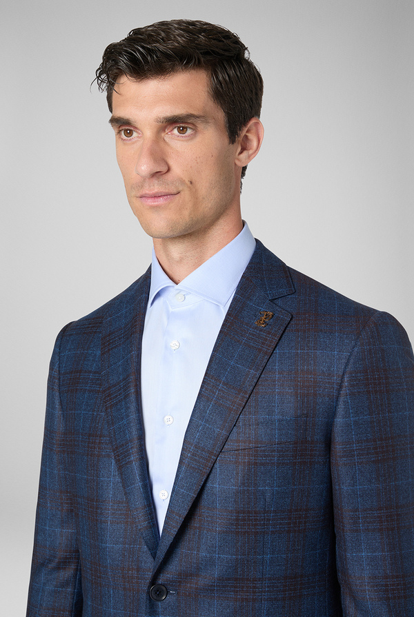 Vicenza jacket in pure wool with Prince of Wales motif fully lined - Pal Zileri shop online