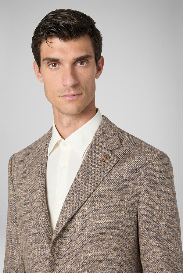 Vicenza jacket in cotton, wool and viscose knitted effect - Pal Zileri shop online