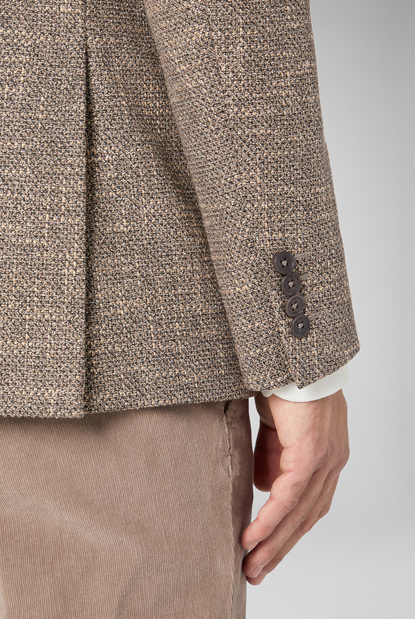 Vicenza jacket in cotton, wool and viscose knitted effect - Pal Zileri shop online