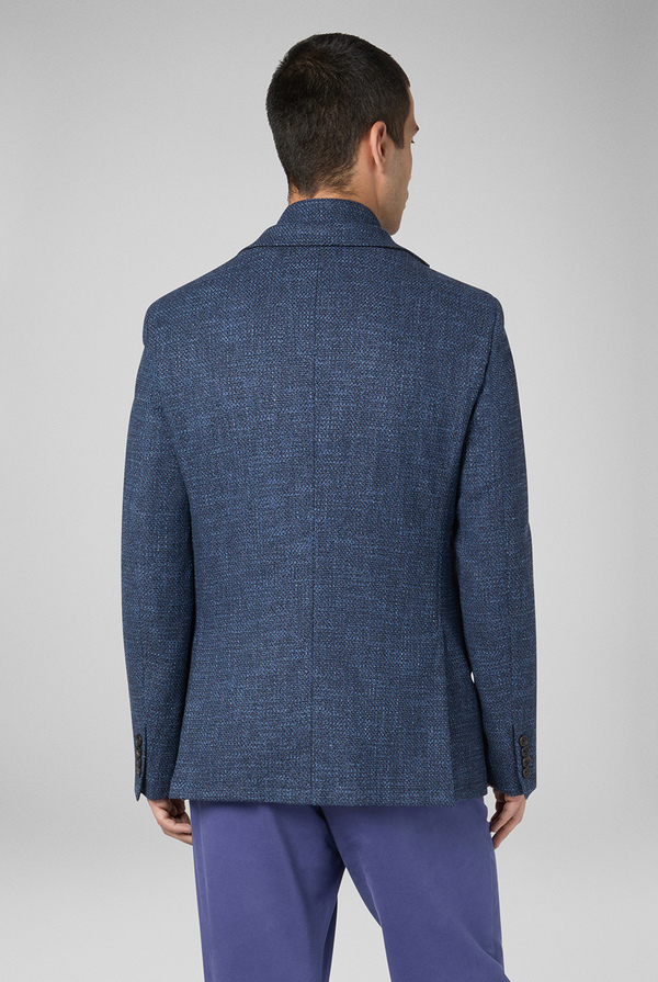 Scooter jacket in wool, cotton and viscose knitted effect - Pal Zileri shop online