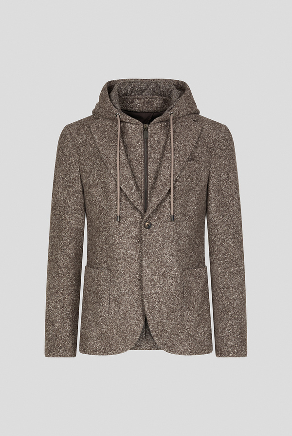 Jacket in technical wool with detachable front and hood - Pal Zileri shop online