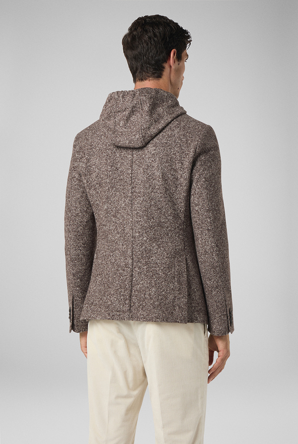 Jacket in technical wool with detachable front and hood - Pal Zileri shop online