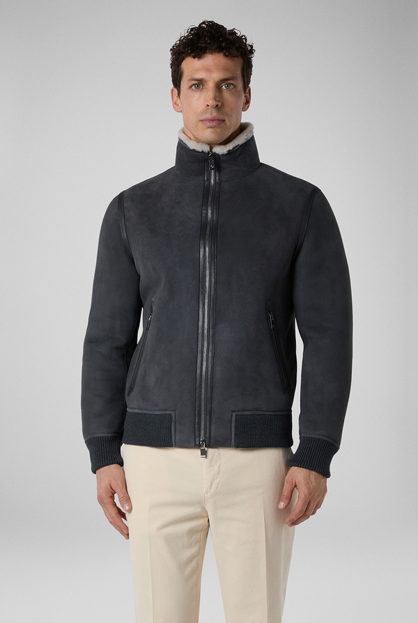 Shearling bomber with stand up collar - Pal Zileri shop online