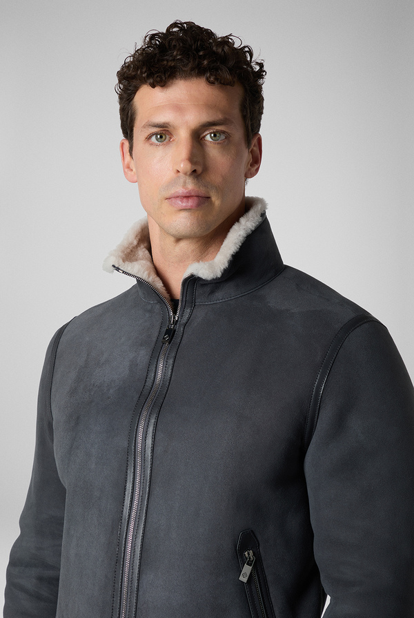 Shearling bomber with stand up collar - Pal Zileri shop online